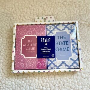 Roller Rabbit x Target 2pc Travel Card Game Set Alphabet & State Games New
